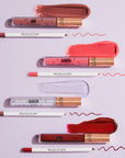 Makeup Revolution Fantasy Lip Kit, all 4 swatches