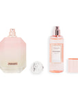 Makeup Revolution Revolutionary Set Eau De Toilette & Body Mist Gift Set, bottles open