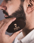 Model using Parsa Beauty Beard Grooming Set