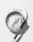 Inglot Brow Soap, being swatched with a spoolie brush