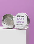 Inglot Brow Soap on a purple backgroud