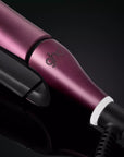 Close up of wishbone hinge on ghd Chronos Cherry Chic