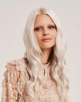 Model who uses Alfaparf Milano Semi Di Lino Volume Volumizing range