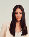 Model who uses Alfaparf Milano Semi Di Lino Smooth range
