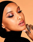 Makeup on model created using Sigma Beauty Basic Eye Brush Set