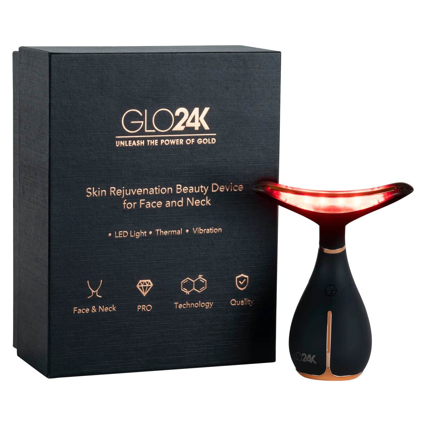GLO24K Skin Rejuvenation Beauty Device, with packaging