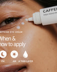 How to apply The Inkey List Caffine Eye Cream