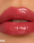 Dominic Paul Lip Glaze lip swatch in Lotus