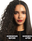 Before and after on curly hair, using ghd Chronos - Professional Hair Styler