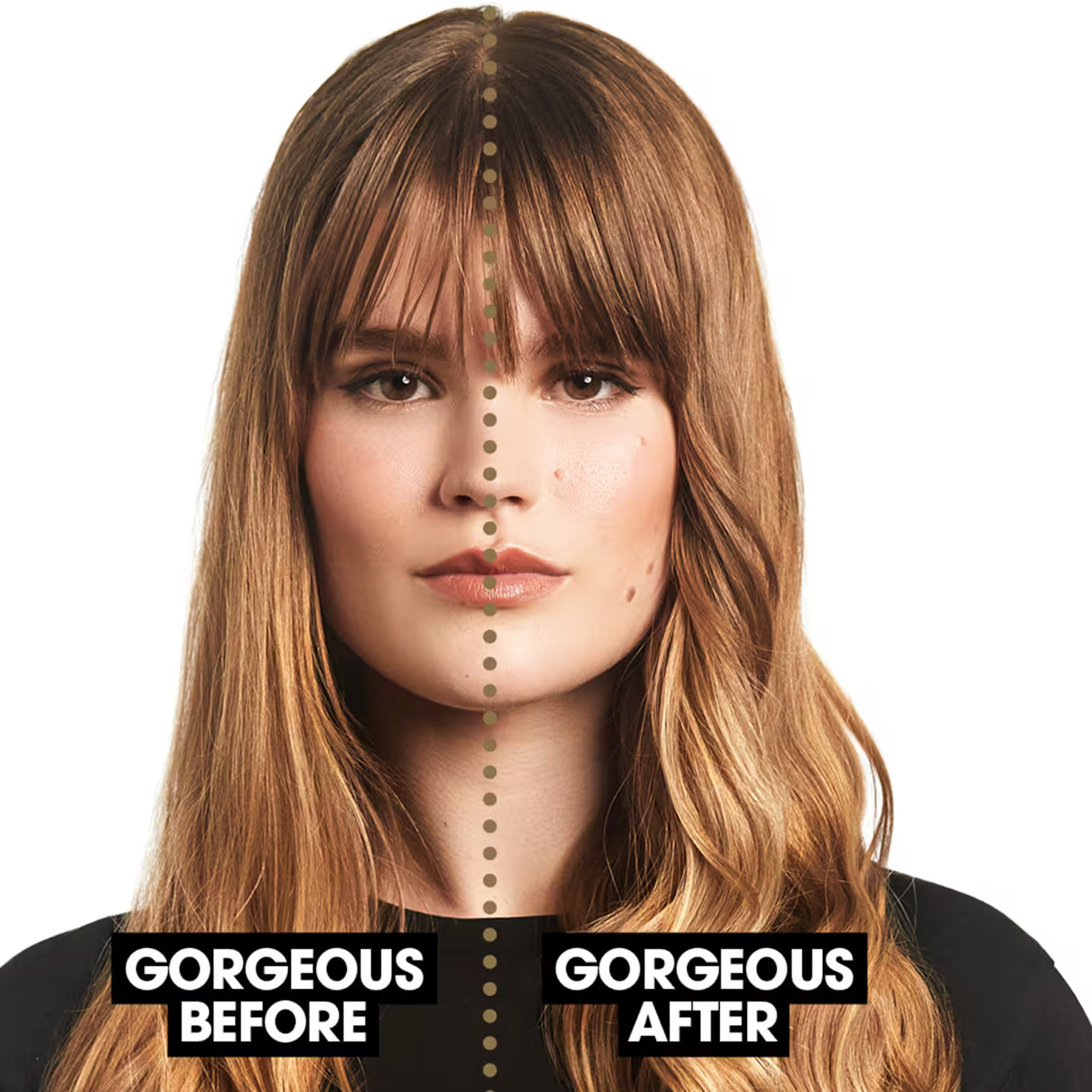ghd Chronos - Professional Hair Styler, before & after with blonde model