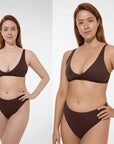 Model before and after using Vita Liberata The Mousse - Dark