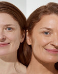 Red headed model, before and after using Vita Liberata The HA+ Face Tan With Niacinamide