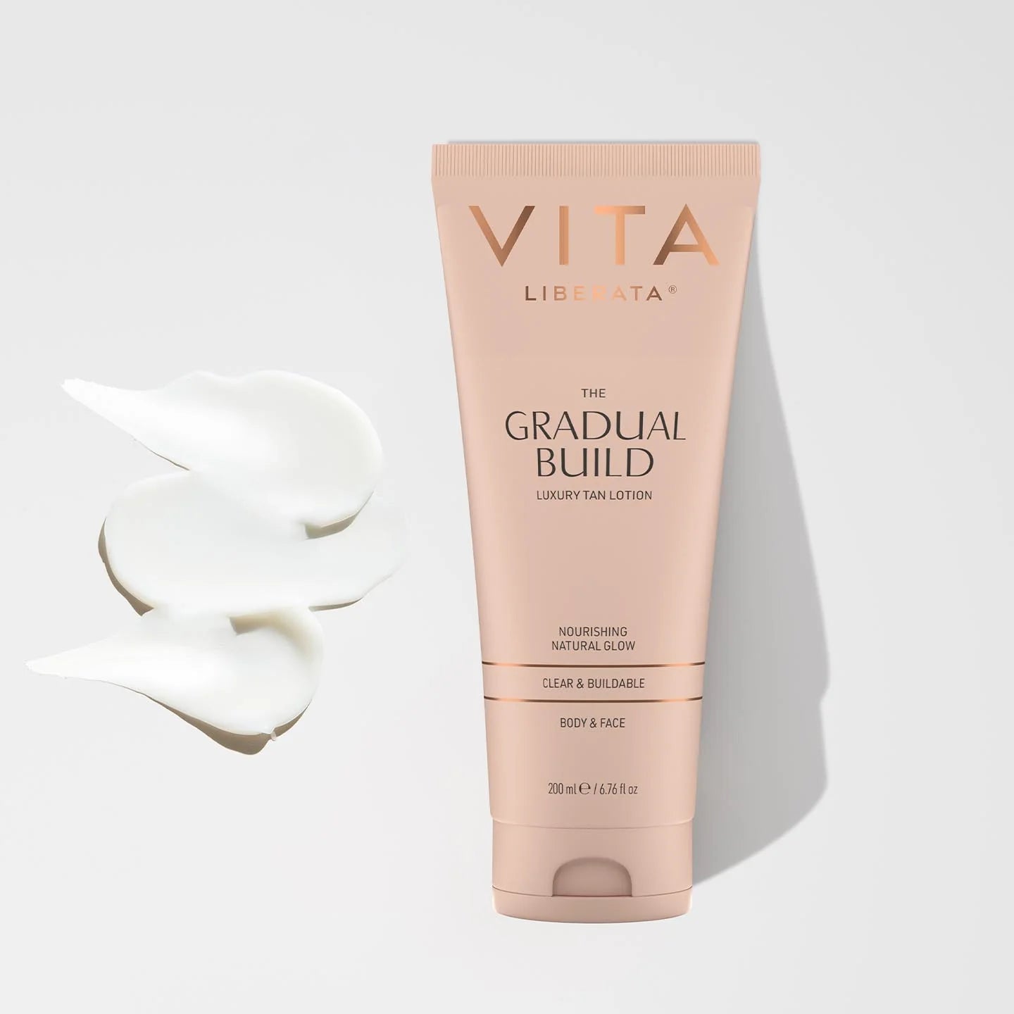 Vita Liberata Fabulous Gradual Tanning Lotion, with swatch