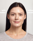 With and without using Indeed Labs Nanoblur
