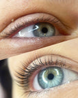 Before and after using Instalash LashBOOST SERUM – Lash & Brow Growth & Conditioning Serum
