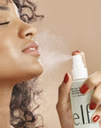 Model using elf Stay All Night Micro-Fine Setting Mist
