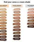 elf Camo CC Cream SPF30, swatch guide
