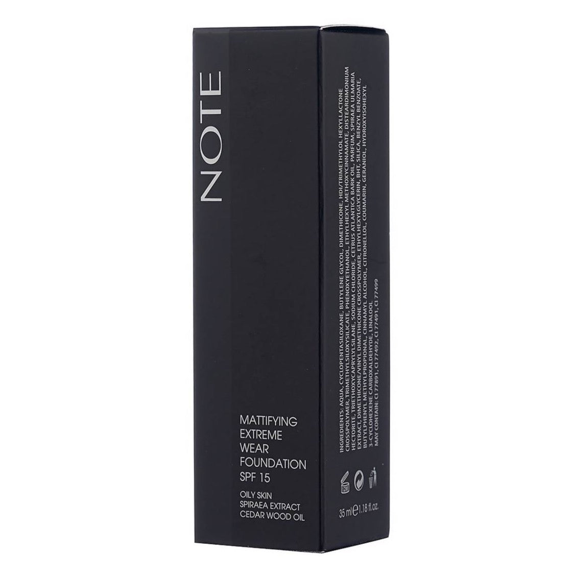 NOTE Mattifying Extreme Wear Foundation, packaging