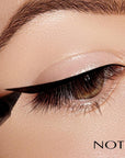 Model using NOTE Precision Eyeliner