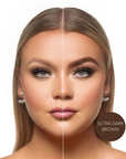 Model wearing bPerfect INDESTRUCTI’BROW PENCIL Ultra Dark Brown
