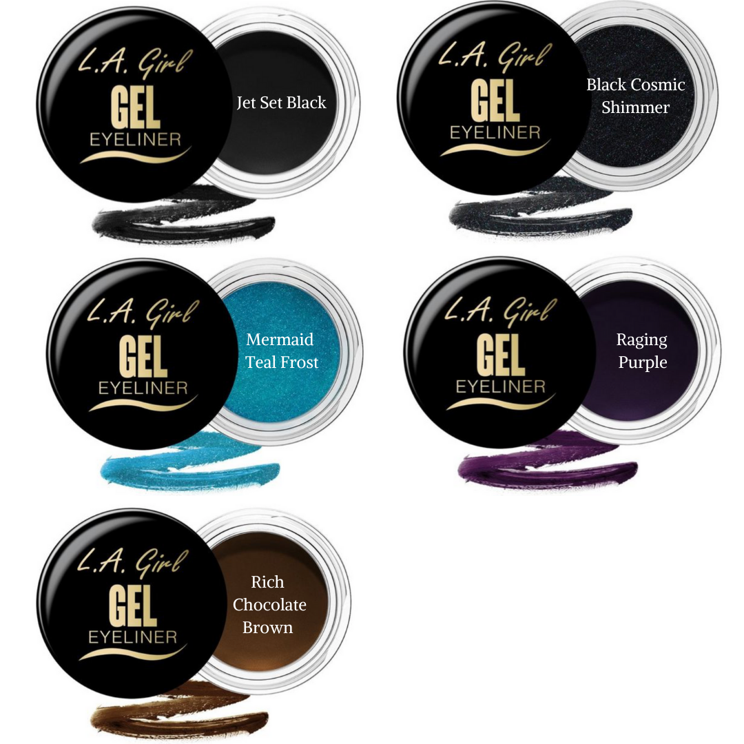 LA GIRL GEL LINER, swatches