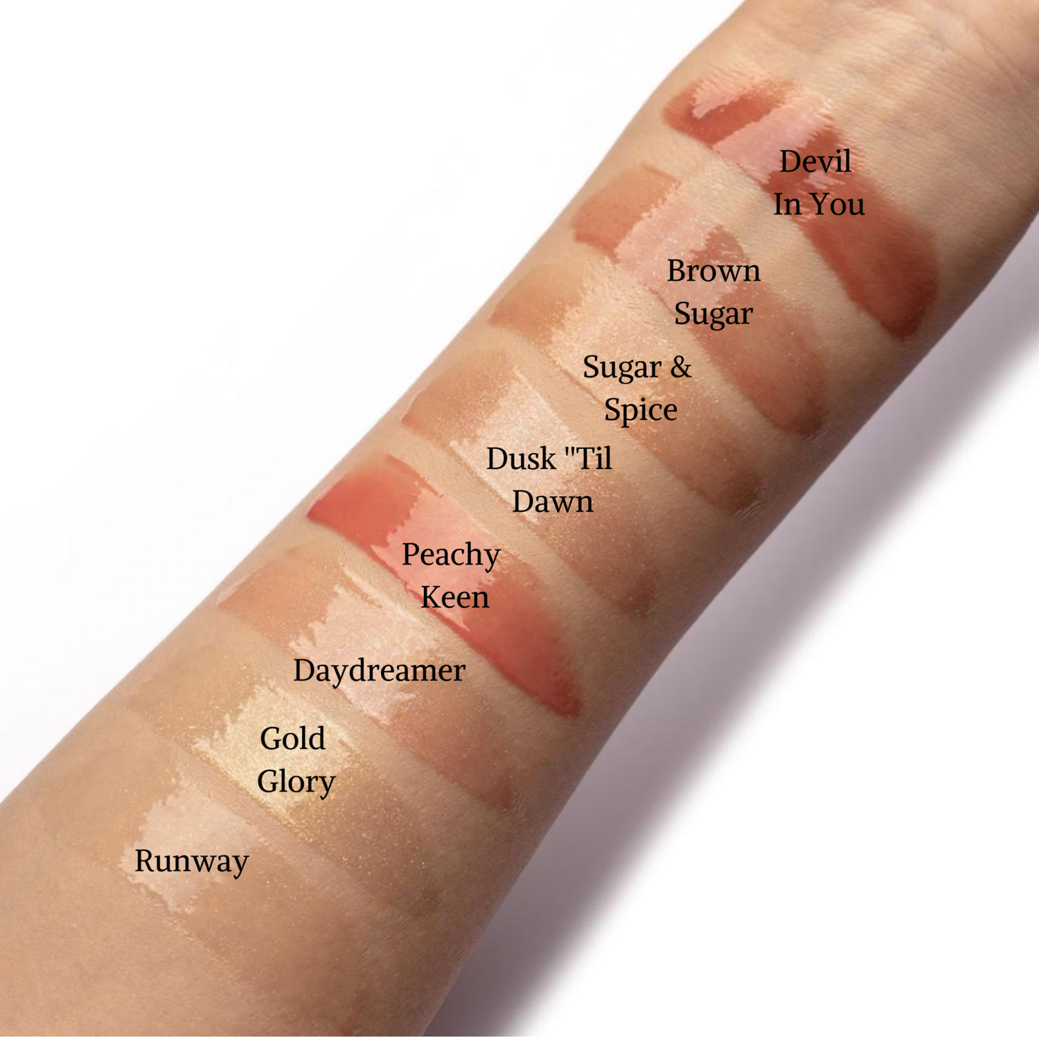 INGLOT X MAURA Naughty Nudes Lipgloss swatches