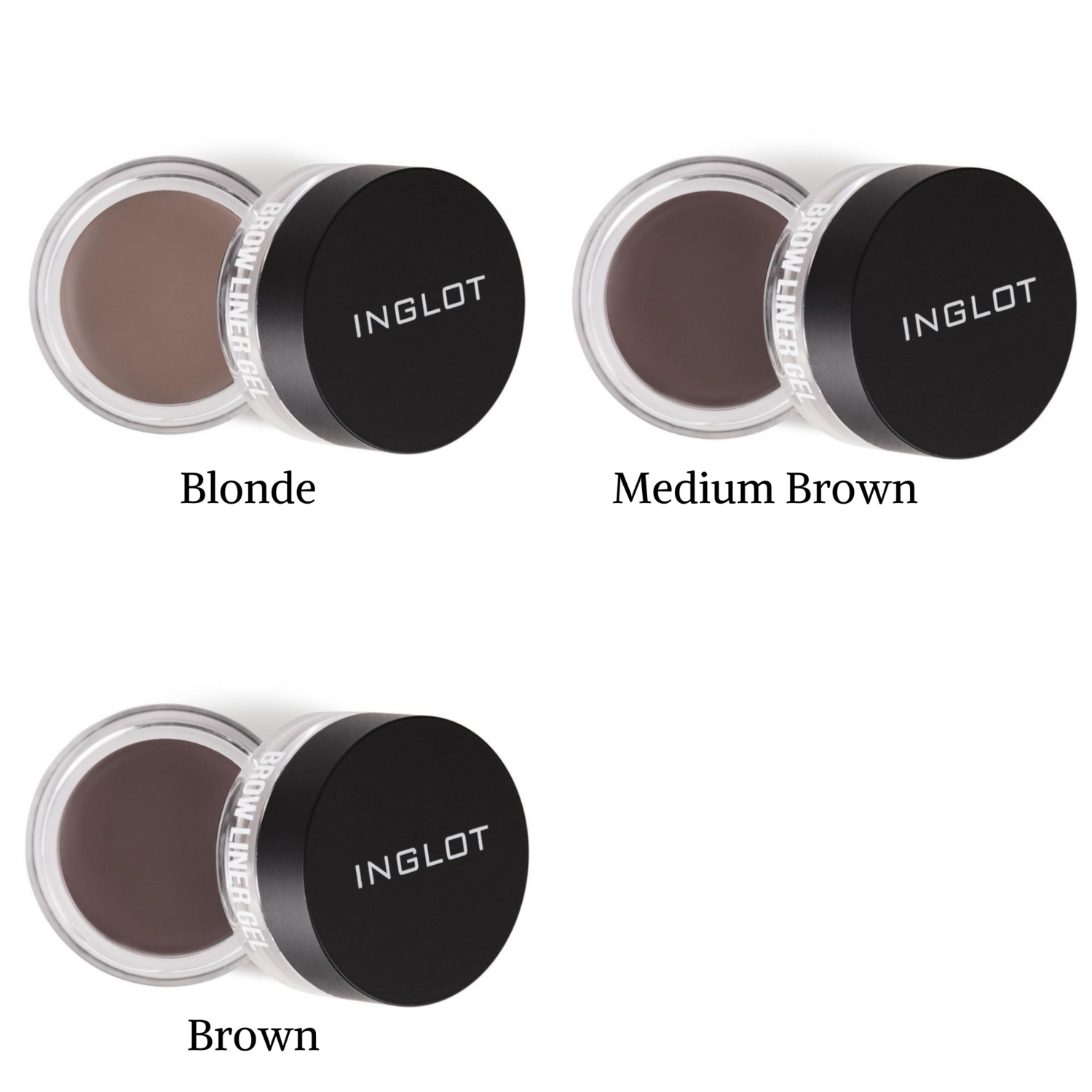 INGLOT X MAURA Bad Ass Brow Liner Gel swatches