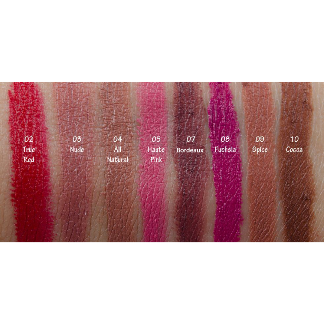 MILANI COLOR STATEMENT LIPLINER swatches on model's arm