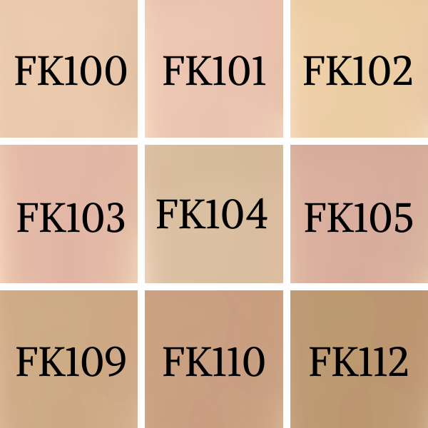 DOLL FACE Satin Balance Foundation swatches 1