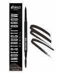 bPerfect INDESTRUCTI’BROW PENCIL Charcoal packaging & swatch