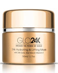 GLO24K 24k Hydrating & Lifting Mask with 24k Gold, Aloe Vera & Vitamin E