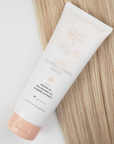 Hair treated with BEAUTY WORKS X MOLLY-MAE VANILLA GLOSS LOCKS MASK