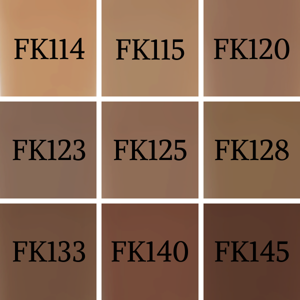 DOLL FACE Satin Balance Foundation swatches 2