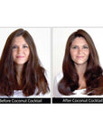 Before and after Color Wow Dream Cocktail - Coconut Infused
