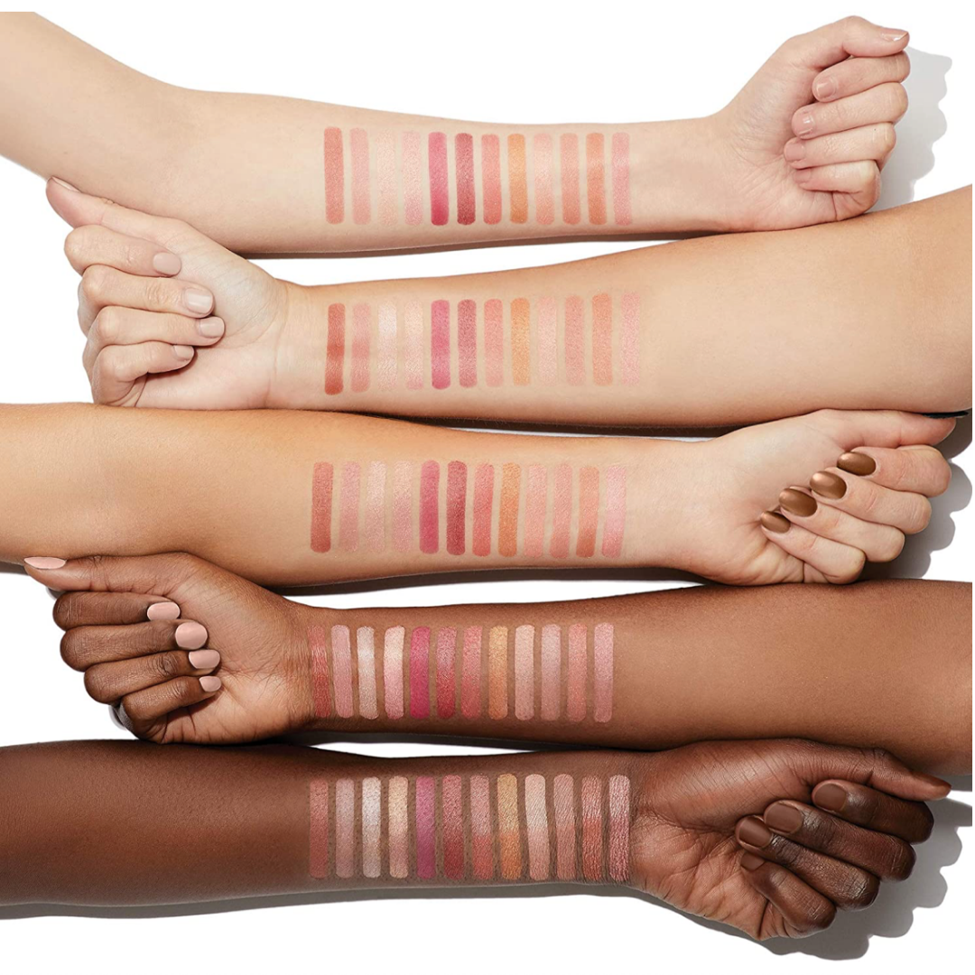 MILANI BAKED BLUSH swatches on different skin tones