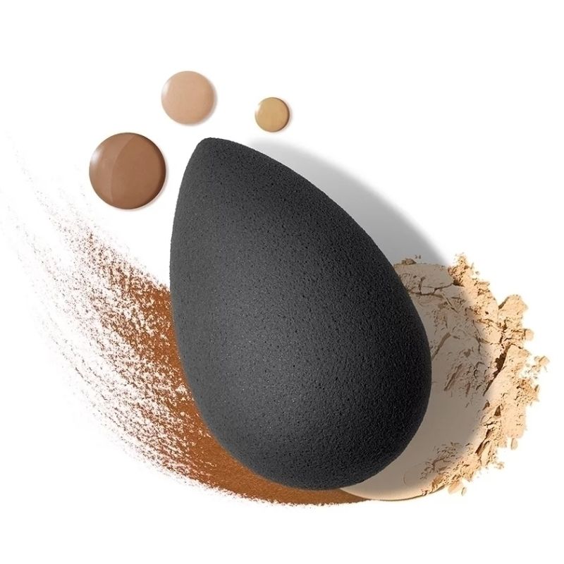 Beautyblender Pro with makeup swatches