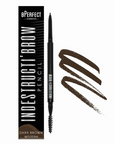 bPerfect INDESTRUCTI’BROW PENCIL Dark Brown packaging & swatch