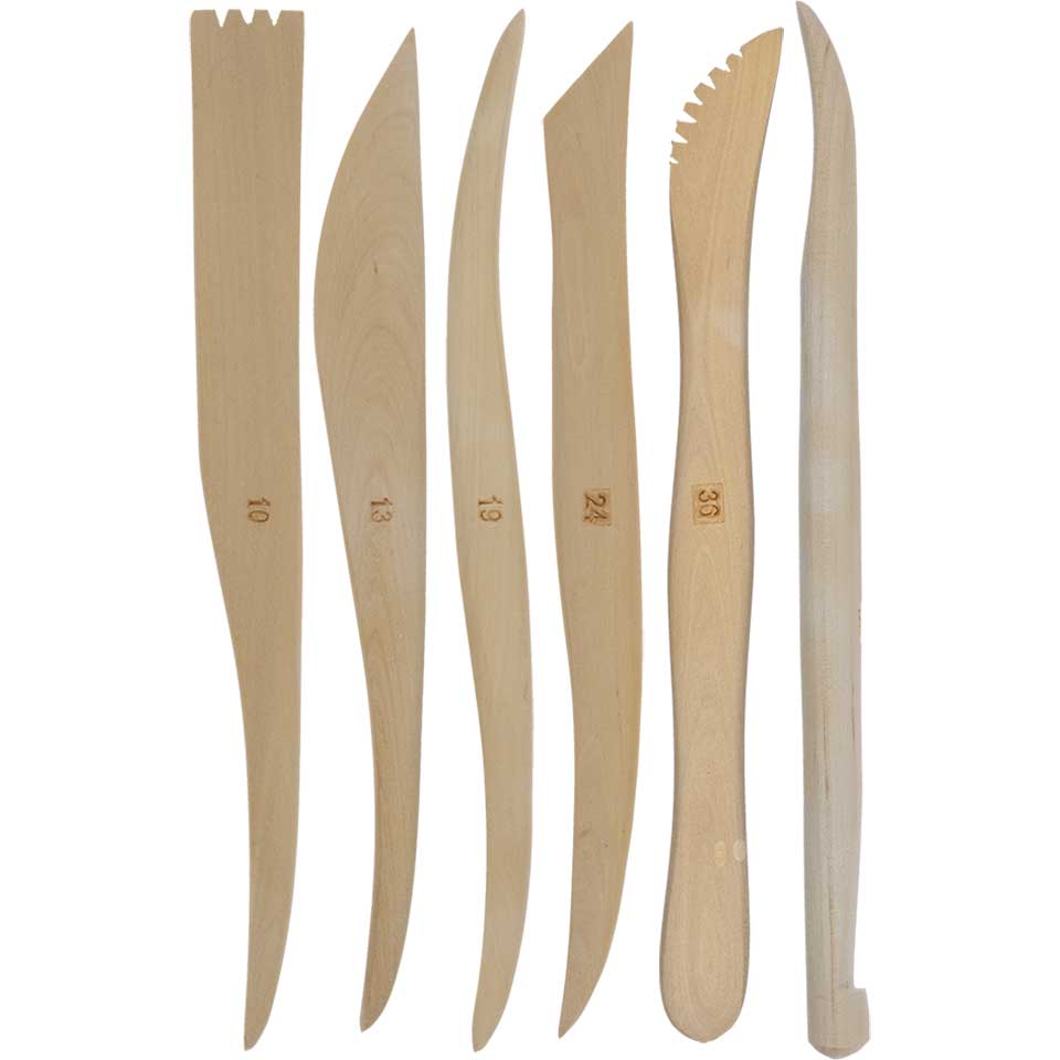 Kryolan WOODEN MODELING SPATULA SET