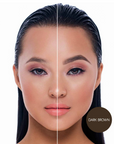 Model wearing bPerfect INDESTRUCTI’BROW PENCIL Dark Brown