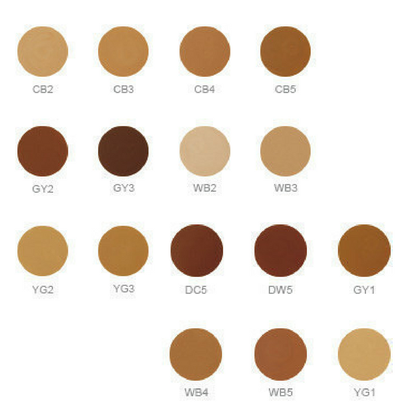 MUD Cosmetics Cream Foundation Compact swatches