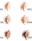 MUD Cosmetics Dual Finish Pressed Mineral Powder, swatches