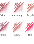 MUD Cosmetics Lip Pencil swatches