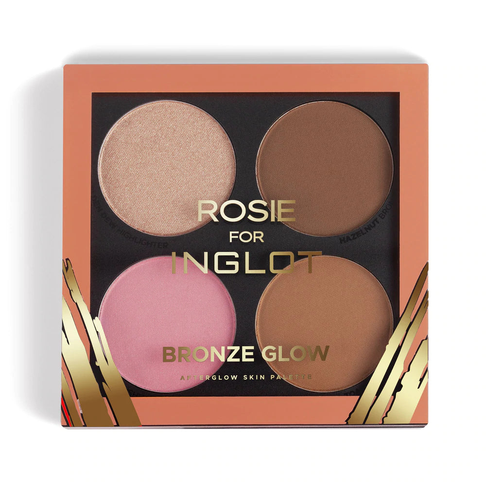 INGLOT Rosie For Inglot Afterglow Skin Palette - Bronze Glow, closed