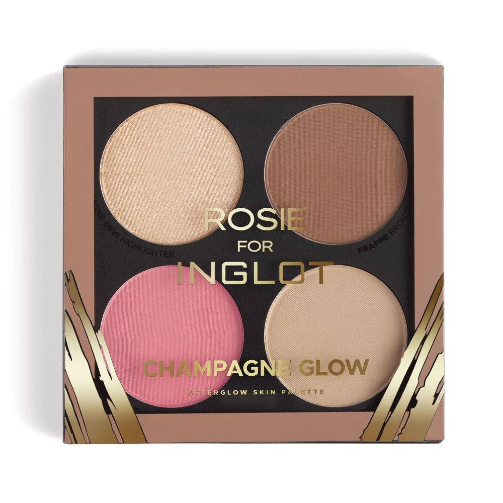 INGLOT Rosie For Inglot Afterglow Skin Palette - Champagne Glow, closed