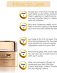 How to use GLO24K Timeless 24k Anti-Ageing Gold Mask