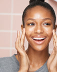 Model using elf Bounce Back Jelly Cleanser