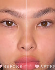 Before and after P.LOUISE Brow Balm, Model