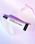 The Inkey List CAFFEINE EYE CREAM with swatch