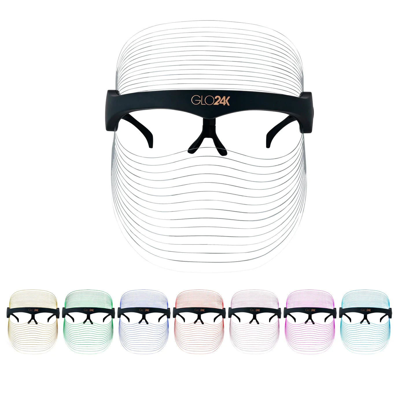 GLO24K 7 Colour LED Beauty Mask, grey light
