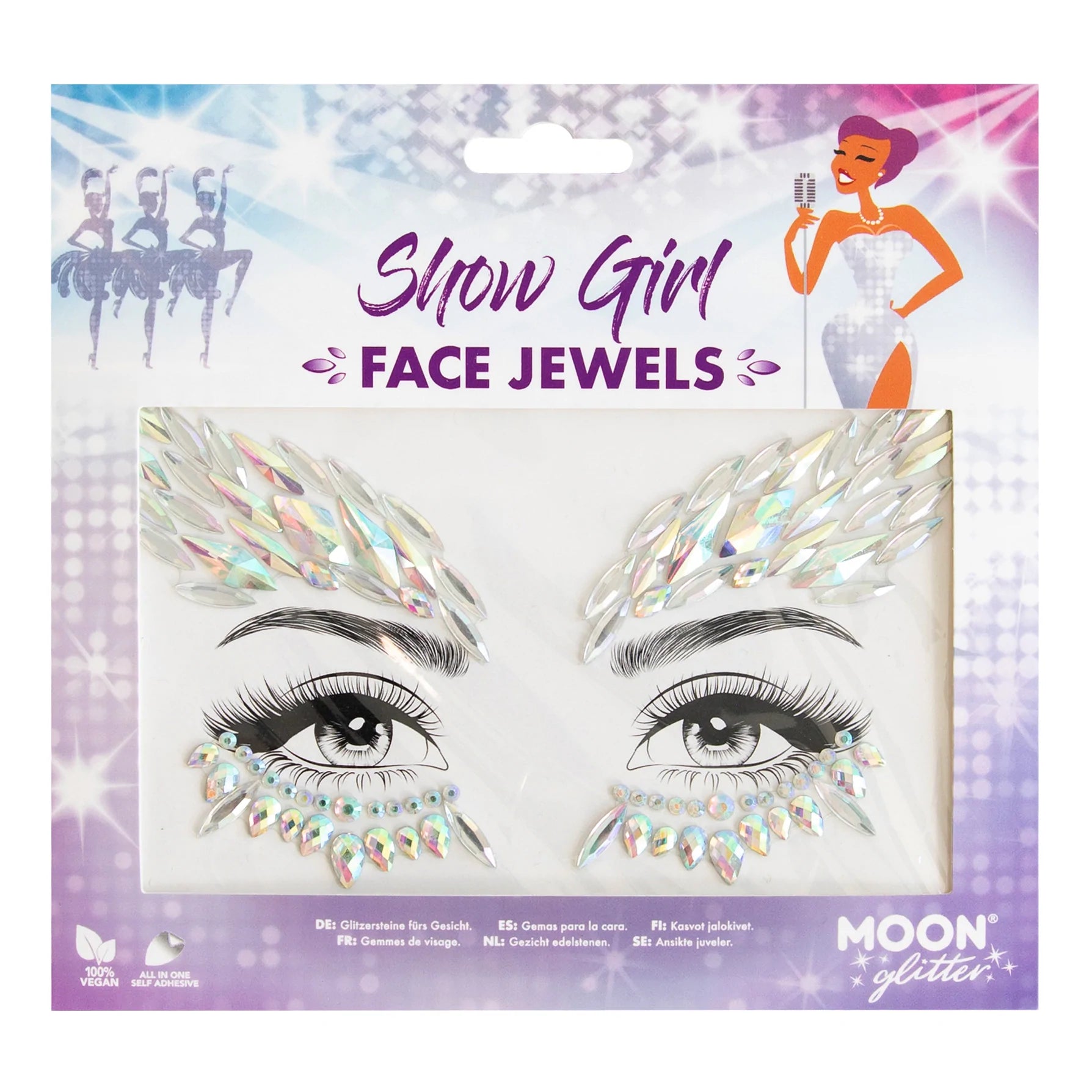 Moon Creations Glitter Face Jewels - Show Girl